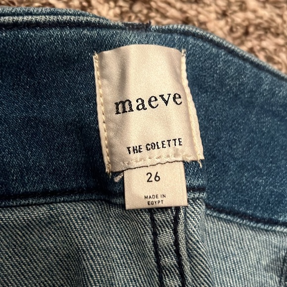 Anthropologie Colette Cropped High-Rise Wide-Leg Jeans by Maeve medium blue 26 - Picture 4 of 7